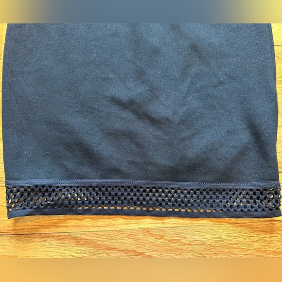 Topshop Black Mesh Cutout Bodycon Black Mini Dress - Picture 3 of 5